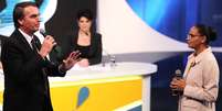 Candidatos &agrave; Presid&ecirc;ncia Bolsonaro e Marina em debate promovido pela RedeTV 17/08/2018 REUTERS/Paulo Whitaker  Foto: Reuters