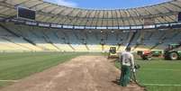 Gramado do Maracanã foi duramente criticado por atletas e dirigentes do Flamengo na última quinta (Divulgação)  Foto: Lance!