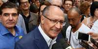 Presidenciável do PSDB, Geraldo Alckmin, esteve em Ribeirão Preto (SP), neste sábado, 25, onde se encontrou com prefeitos do interior paulista e fez corpo a corpo com o eleitorado  Foto: Ciete Silvério/Divulgação/PSDB / Estadão