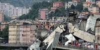 Ponte que desabou na cidade italiana de Genoa 14/08/2018 REUTERS/Stefano Rellandini  Foto: Reuters