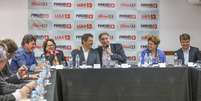 Fernando Haddad, vice de Lula, participa de reunião com reitores em Belo Horizonte, Minas Gerais, com Dilma Rousseff e o governador Fernando Pimentel.  Foto: Ricardo Stuckert/Divulgação / Estadão Conteúdo