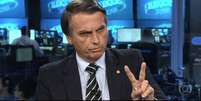 Jair Bolsonaro (PSL), candidato à Presidência, em entrevista à Rede Globo  Foto: TV Globo/Reprodução / Estadão