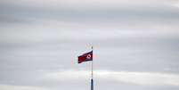 Bandeira da Coreia do Norte 24/04/2018 REUTERS/Kim Hong-Ji   Foto: Reuters