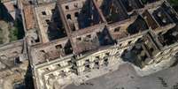 Apenas as paredes do Museu Nacional continuam de pé  Foto: AFP / BBC News Brasil