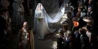 Meghan Markle durante casamento com príncipe Harry em Windsor, Reino Unido   Foto:  Danny Lawson / Reuters