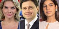 Leila Sterenberg, Gerson Camarotti e Andréia Sadi: discurso afinado contra a violência suscitada pela rivalidade política  Foto: Divulgação TV Globo e GloboNews 