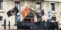 Manifestação contra o racismo em Veneza, na Itália  Foto: ANSA / Ansa - Brasil