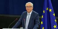 Presidente da Comissão Europeia, Jean-Claude Juncker, profere um discurso durante um debate sobre o Estado da União Europeia no Parlamento Europeu em Estrasburgo, França 12/09/ 2018. REUTERS/Vincent Kessler   Foto: Reuters