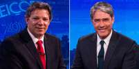 Haddad e Bonner: entrevista marcada por muitas interrupções e contestações   Foto: João Cotta / TV Globo