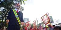 Manifestação pede a liberdade do ex-presidente Lula  Foto: Veetmano Prem / Fotoarena / Estadão