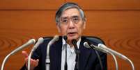 Presidente do banco central do Japão, Haruhiko Kuroda, durante coletiva de imprensa em Tóquio 19/09/2018 REUTERS/Toru Hanai   Foto: Reuters