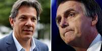 Os presidenciáveis Fernando Haddad (PT) e Jair Bolsonaro (PSL)  Foto: Rodolfo Buhrer e Adriano Machado / Reuters