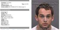 Erick Bretz pagou fiança de US$ 60 mil – o equivalente a quase R$ 245 mil – e deixou a prisão em Tampa, na Flórida  Foto: Site Hillsborough County Sheriff’s Office/ reprodução / Estadão