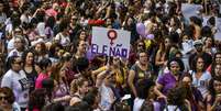 Manifestantes se concentram em São José dos Campos, no interior de São Paulo  Foto: Lucas Lacaz Ruiz / Estadão Conteúdo