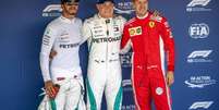 Valtteri Bottas ficou &agrave; frente de Lewis Hamilton e Sebastian Vettel  Foto: EPA / Ansa - Brasil