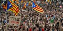 Manifestação em Barcelona
 1/10/2018   REUTERS/Albert Gea   Foto: Reuters