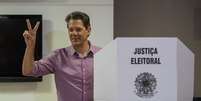 Fernando Haddad (PT) vota em São Paulo  Foto: SUAMY BEYDOUN / Estadão