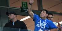 Maradona ainda alegou que Messi no Barcelona "é único, na seleção é um a mais" (Foto: Johannes Eisele/AFP)  Foto: LANCE!