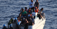 Resgate de refugiados sírios no Mediterrâneo  Foto: Força Tarefa Marítima Unifil / Ansa - Brasil