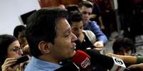 Candidato do PT à Presidência, Fernando Haddad, durante coletiva de imprensa em São Paulo 16/10/2018 REUTERS/Paulo Whitaker  Foto: Reuters