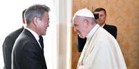 Papa Francisco se encontra com presidente da Coreia do Sul, Moon Jae-in, no Vaticano 18/10/2018  Alessandro Di Meo/ Pool via Reuters   Foto: Reuters