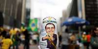 Balão com imagem do candidato de extrema-direita à Presidência da República Jair Bolsonaro durante manifestação em SP
REUTERS/Nacho Doce  Foto: Reuters