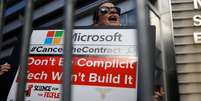 Empresas como Microsoft e Amazon foram criticadas por suposta cooperação com agências que gerenciam a política de imigração dos EUA  Foto: Getty Images / BBC News Brasil