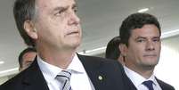 Presidente Jair Bolsonaro e o ministro Sérgio Moro em Brasília (07/11/2018)  Foto: DIDA SAMPAIO / Estadão Conteúdo