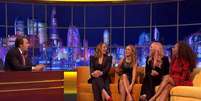 Spice Girls durante entrevista ao programa de Jonathan Ross.  Foto: Reprodução de cena de The Jonathan Ross Show (2018) / ITV / Estadão