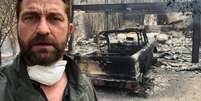 Gerard Butler mostra casa destruída por incêndio na Califórnia.  Foto: Twitter/@GerardButler / Estadão Conteúdo