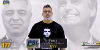 O ator Alexandre Frota foi eleito deputado federal pelo PSL de São Paulo  Foto: Reprodução de propaganda eleitoral (2018) / Partido Social Liberal / Estadão Conteúdo