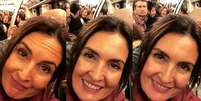 F&aacute;tima Bernardes sorria para o namorado enquanto ele a gravava no metr&ocirc; lotado da capital francesa.  Foto: Instagram / @vida_bernardes / Estad&atilde;o