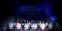 Elenco do filme "Animais Fantásticos: Os Crimes de Grindelwald" na estreia mundial do filme em Paris  Foto: Gonzalo Fuentes / Reuters