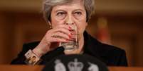 A primeira-ministra britânica Theresa May durante coletiva de imprensa em Londres, no Reino Unido
15/11/2018
Matt Dunham/Pool via Reuters   Foto: Matt Dunham/Pool / via Reuters