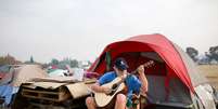 Kelly Boyer acampado em Chico, na Califórnia
 20/11/2018   REUTERS/Elijah Nouvelage   Foto: Reuters