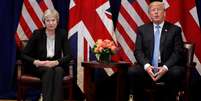 Presidente dos EUA, Donald Trump, e primeira-ministra britânica, Theresa May
26/09/2018
REUTERS/Carlos Barria  Foto: Reuters