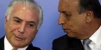 Luiz Fernando Pezão em evento com Michel Temer no Rio  Foto: EPA / Ansa - Brasil