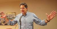 O ex-prefeito de São Paulo Fernando Haddad discursa na Universidade de Columbia, em Nova York  Foto: Ricardo Stuckert/Reprodução Facebook / Estadão Conteúdo