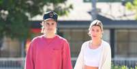 Justin Bieber e Hailey Baldwin em Los Angeles, Califórnia  Foto: Reuters