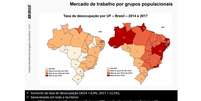 Taxa de desocupação no Brasil subiu de 6,9% para 12,5%  Foto: IBGE / BBC News Brasil
