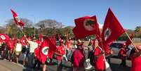 Protesto de integrantes do Movimento Sem Terra (MST) em Brasília (DF), no dia 14/08/2018  Foto: Gloria Tega / Futura Press