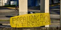 Caminhoneiros iniciaram novo protesto nesta segunda-feira (10)  Foto: LUCAS LACAZ RUIZ / Estadão