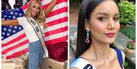 A Miss Estados Unidos, Sarah Rose Summers, e a Miss Camboja, Rern Sinat.  Foto: Instagram/@sarahrosesummers/@rern_sinat / Estadão