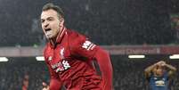 Shaqiri marcou duas vezes e deu a vitória ao Liverpool  Foto: AFP / LANCE!