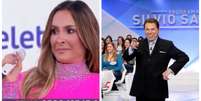 A cantora&nbsp;Claudia Leitte e o dono do SBT, o apresentador Silvio Santos.  Foto: Reprodu&ccedil;&atilde;o/ SBT / Estad&atilde;o