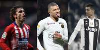 Griezmann, Mbappé e CR7 disputarão o prêmio (Foto: AFP)  Foto: Lance!