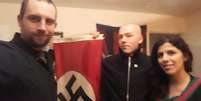 Darren Fletcher, Adam Thomas e Claudia Patatas eram membros do grupo abertamente racista e neonazista  Foto: BBC News Brasil