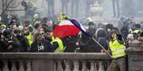 Protesto dos "coletes amarelos" em Paris, capital da França  Foto: EPA / Ansa - Brasil