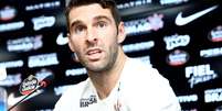 O argentino Mauro Boselli, jogador do Corinthians, durante entrevista coletiva em sua apresentação oficial no CT Joaquim Grava (Parque Ecológico do Tietê), na Zona Leste da capital paulista  Foto: Luis Moura/Wpp / Gazeta Press