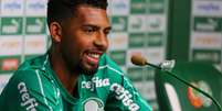 Matheus Fernandes deu entrevista coletiva como jogador do Palmeiras  Foto: Jales Valquer / Framephoto / Gazeta Esportiva